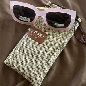 Blue Planet Eco Eyewear Pink Frame Sunglasses NWT